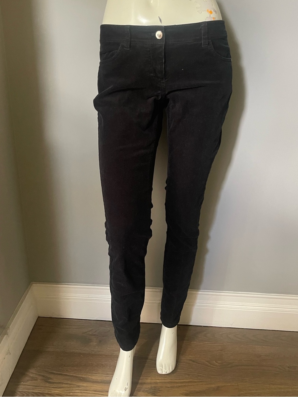 White House Black Market Black Corduroy Black Slim Stretch Pantsuit